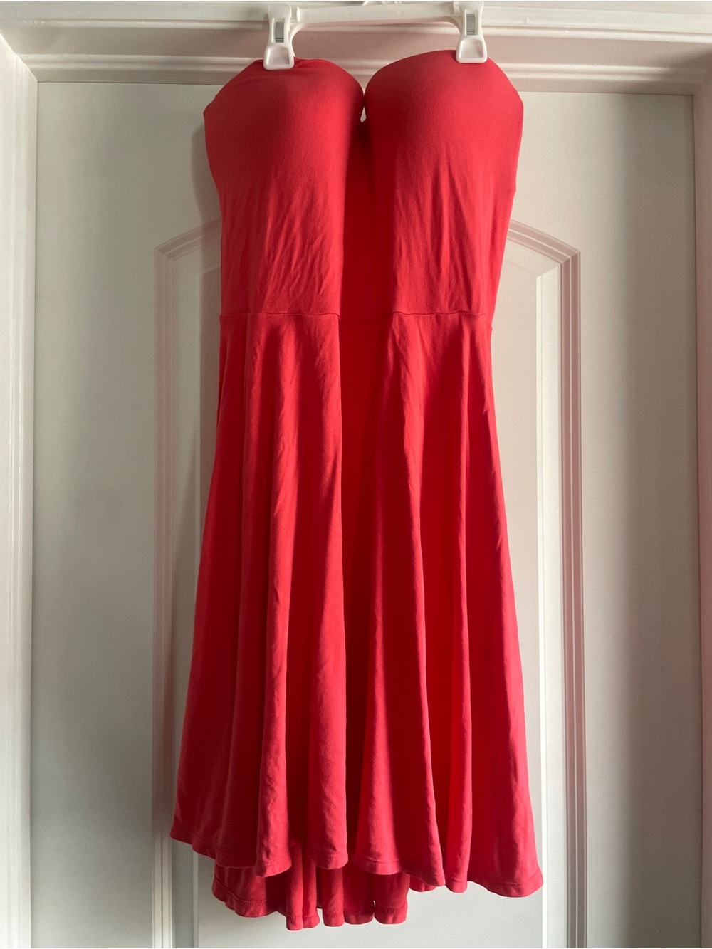 Victoria’s Secret Bright Pink Strapless Dress Built-In Bra Fit & Flare Mini 36C